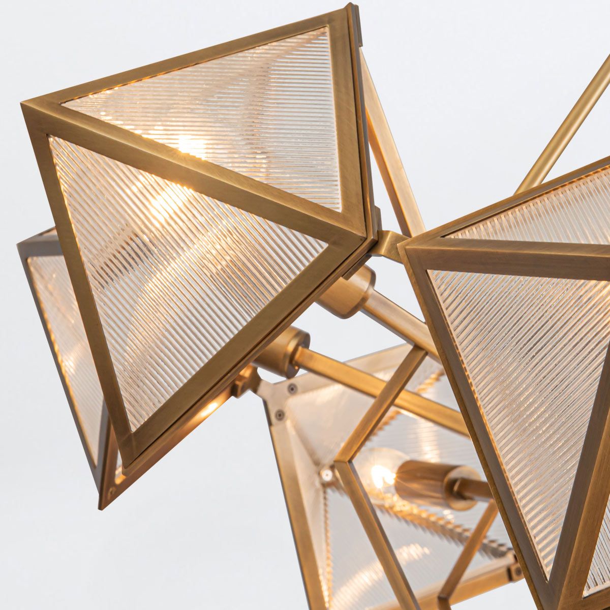 QN-CAIRO8-VBS-CR Cairo 8 Light Chandelier Vintage Brass