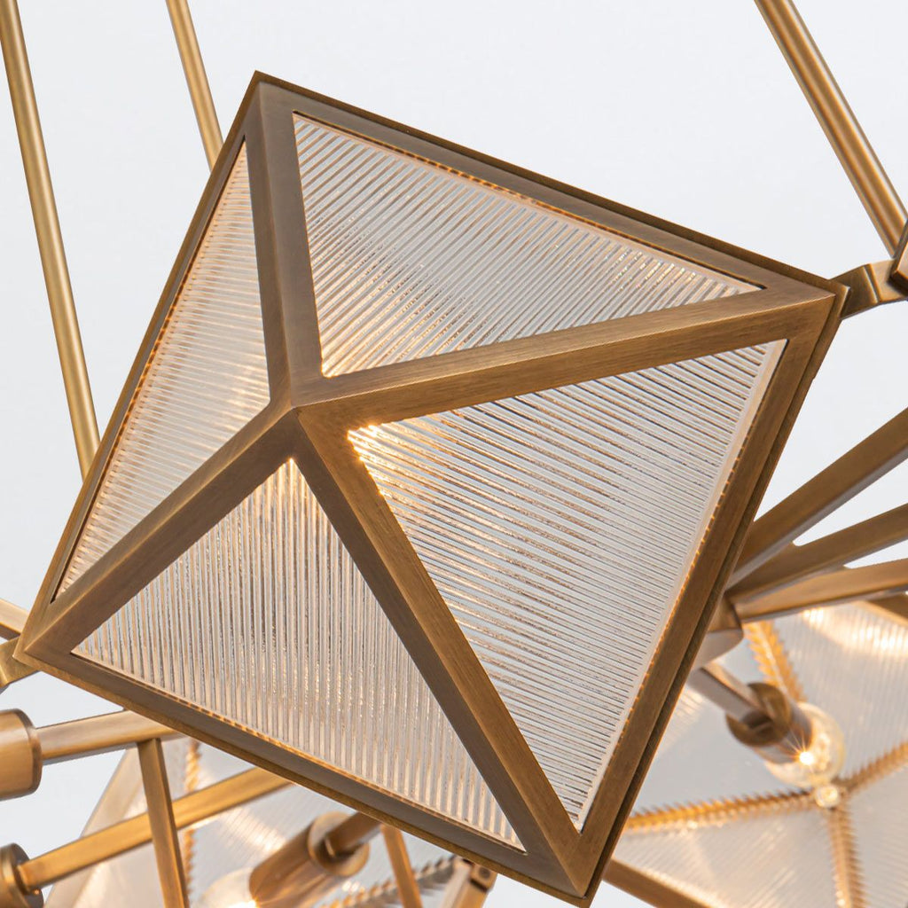 QN-CAIRO8-VBS-CR Cairo 8 Light Chandelier Vintage Brass
