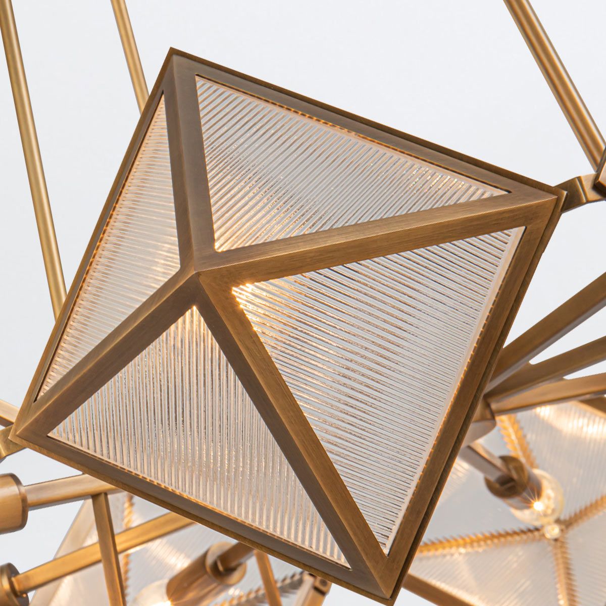QN-CAIRO8-VBS-CR Cairo 8 Light Chandelier Vintage Brass