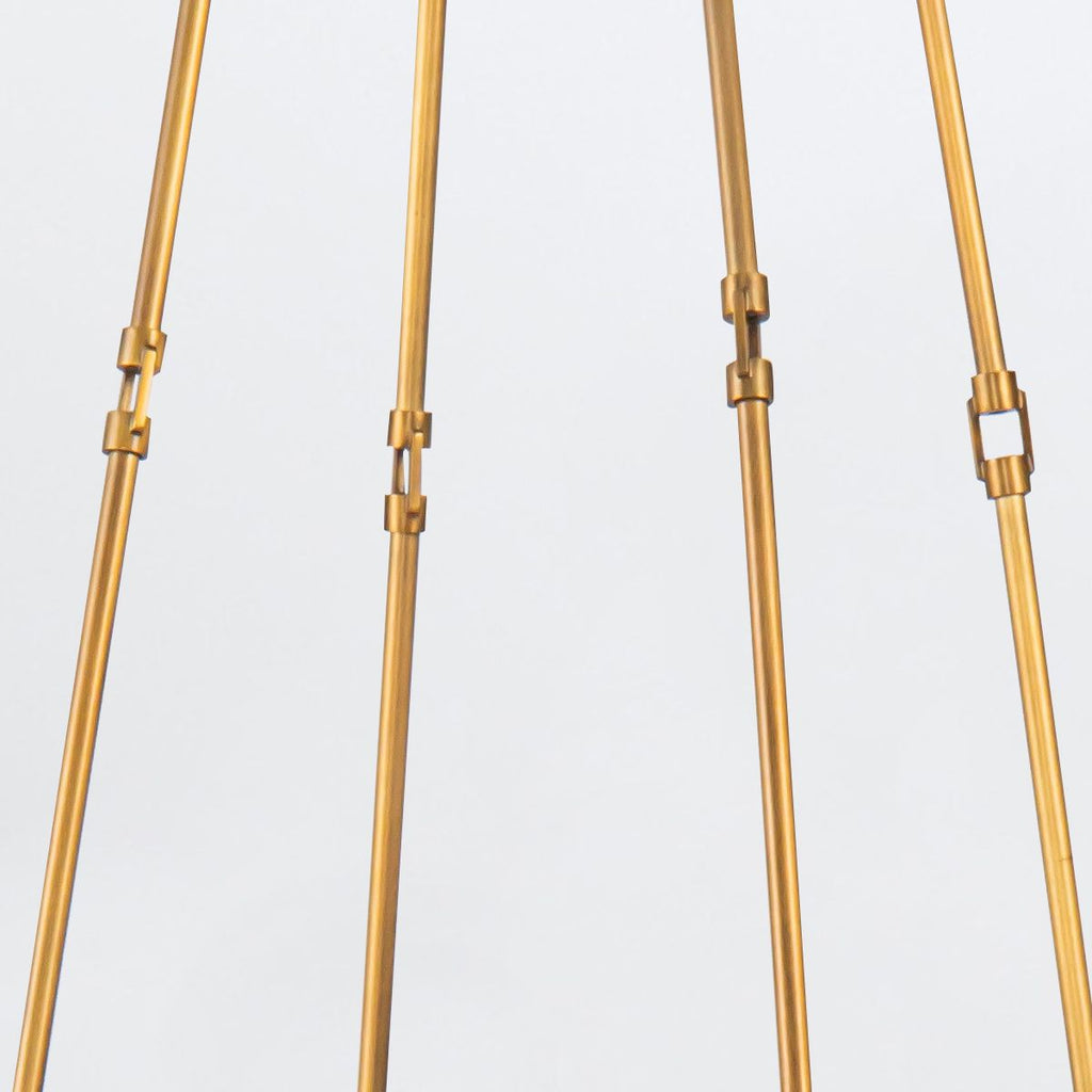 QN-CAIRO8-VBS-CR Cairo 8 Light Chandelier Vintage Brass