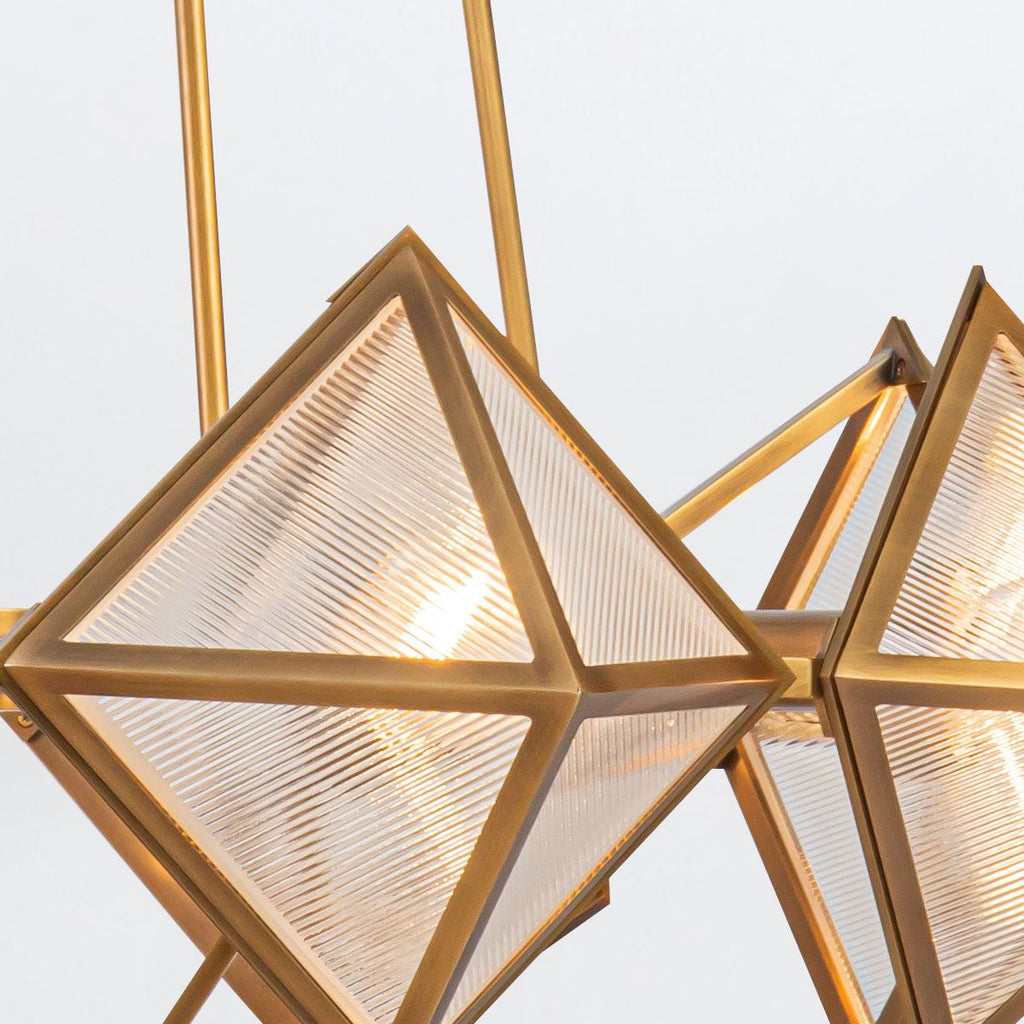 QN-CAIRO8-VBS-CR Cairo 8 Light Chandelier Vintage Brass