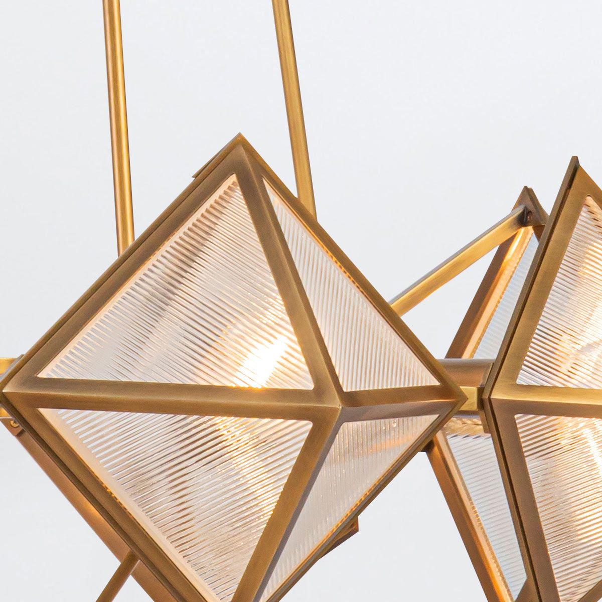 QN-CAIRO8-VBS-CR Cairo 8 Light Chandelier Vintage Brass