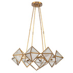 QN-CAIRO8-VBS-CR Cairo 8 Light Chandelier Vintage Brass