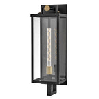 QN-CATALINA-L Catalina 1 Light Outdoor Large Wall Lantern Black with Burnished Bronze accents