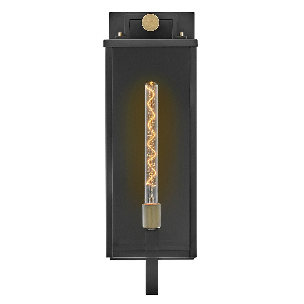 QN-CATALINA-L Catalina 1 Light Outdoor Large Wall Lantern Black with Burnished Bronze accents
