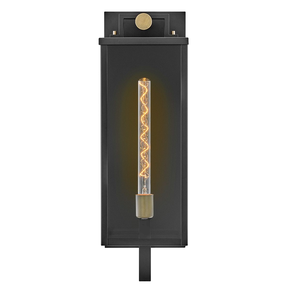 QN-CATALINA-L Catalina 1 Light Outdoor Large Wall Lantern Black with Burnished Bronze accents