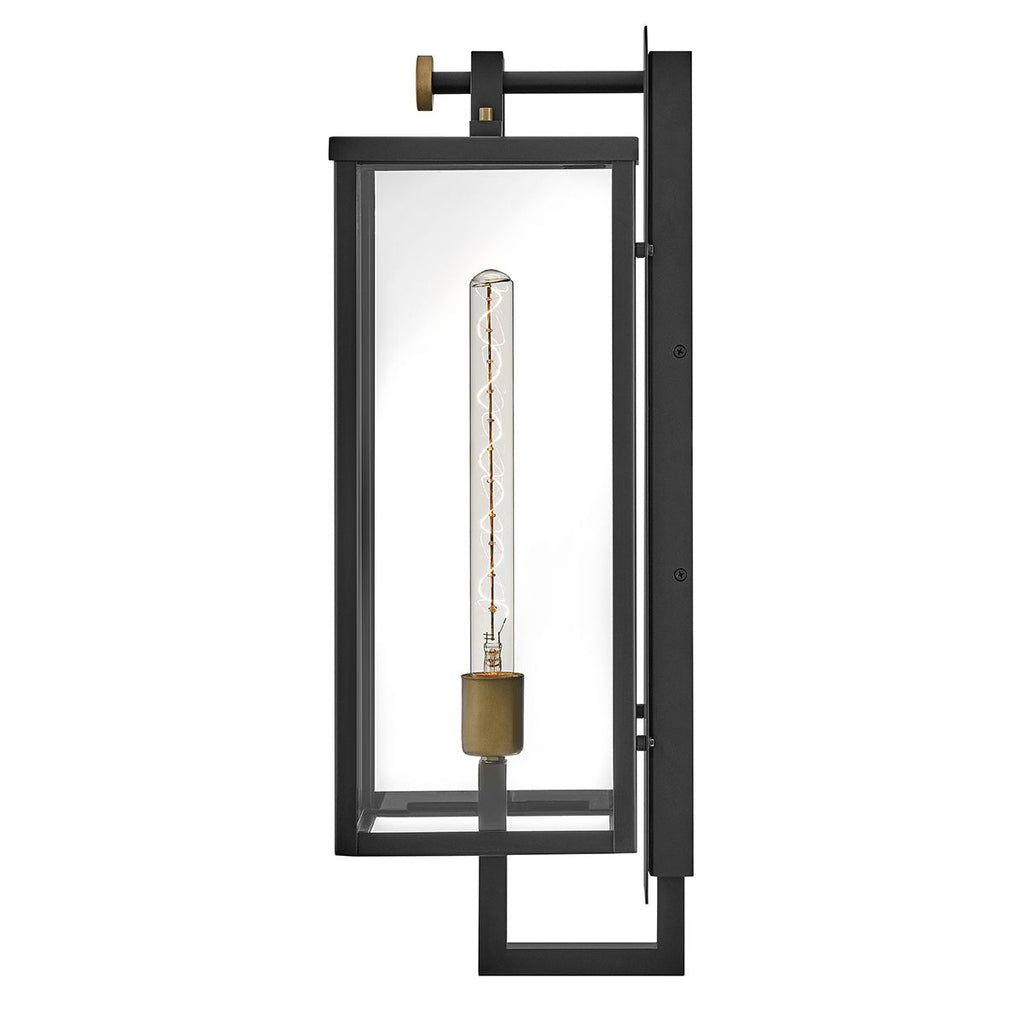 QN-CATALINA-L Catalina 1 Light Outdoor Large Wall Lantern Black with Burnished Bronze accents
