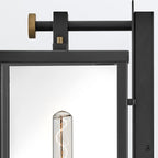 QN-CATALINA-L Catalina 1 Light Outdoor Large Wall Lantern Black with Burnished Bronze accents