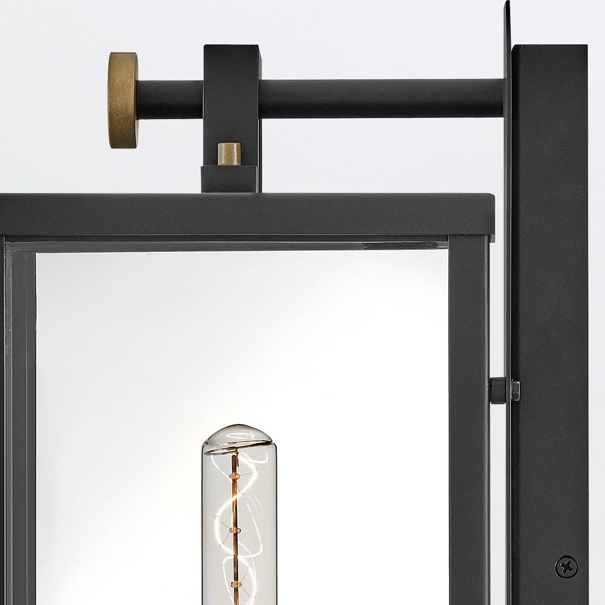 QN-CATALINA-L Catalina 1 Light Outdoor Large Wall Lantern Black with Burnished Bronze accents