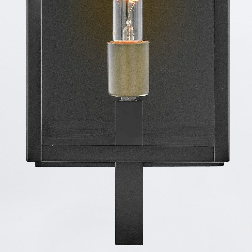 QN-CATALINA-L Catalina 1 Light Outdoor Large Wall Lantern Black with Burnished Bronze accents