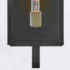 QN-CATALINA-L Catalina 1 Light Outdoor Large Wall Lantern Black with Burnished Bronze accents