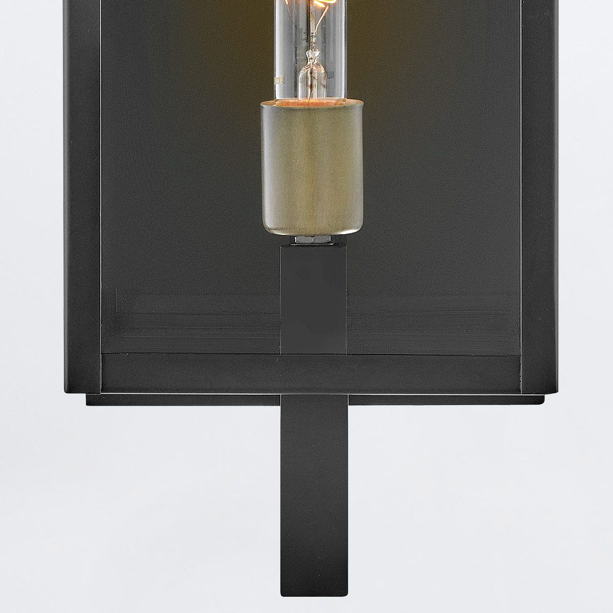 QN-CATALINA-L Catalina 1 Light Outdoor Large Wall Lantern Black with Burnished Bronze accents