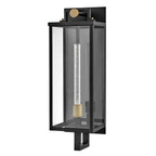 QN-CATALINA-L Catalina 1 Light Outdoor Large Wall Lantern Black with Burnished Bronze accents