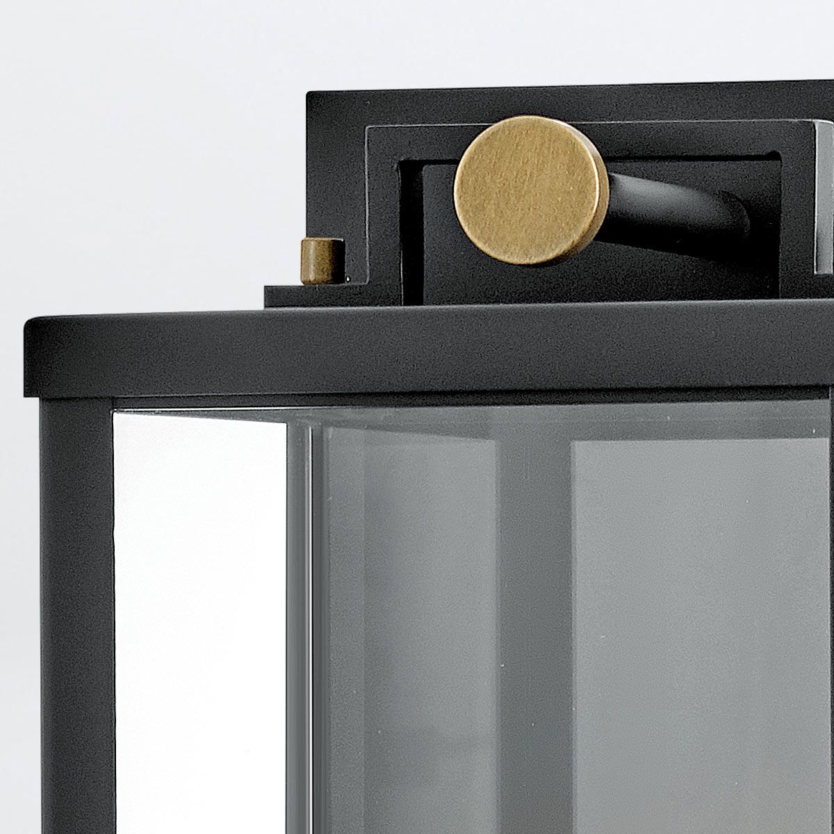 QN-CATALINA-M Catalina 1 Light Outdoor Medium Wall Lantern Black with Burnished Bronze accents