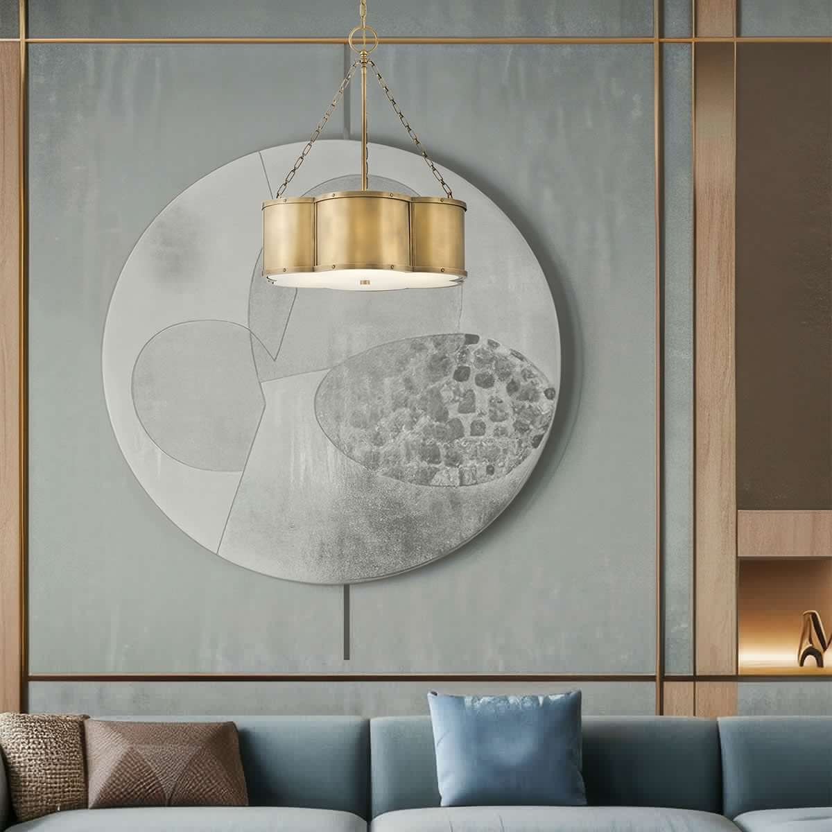 QN-CHANCE-3P-HB Chance 3 Light Pendant Heritage Brass