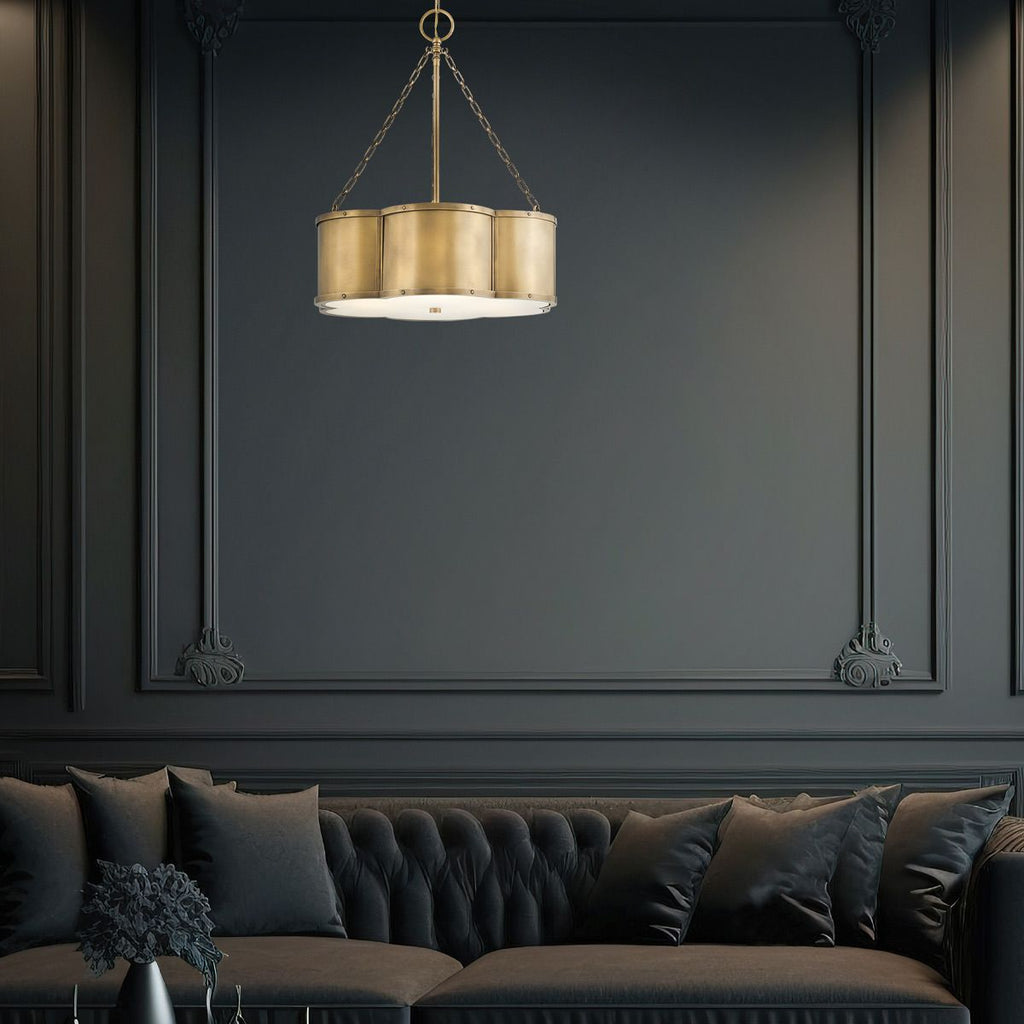 QN-CHANCE-3P-HB Chance 3 Light Pendant Heritage Brass