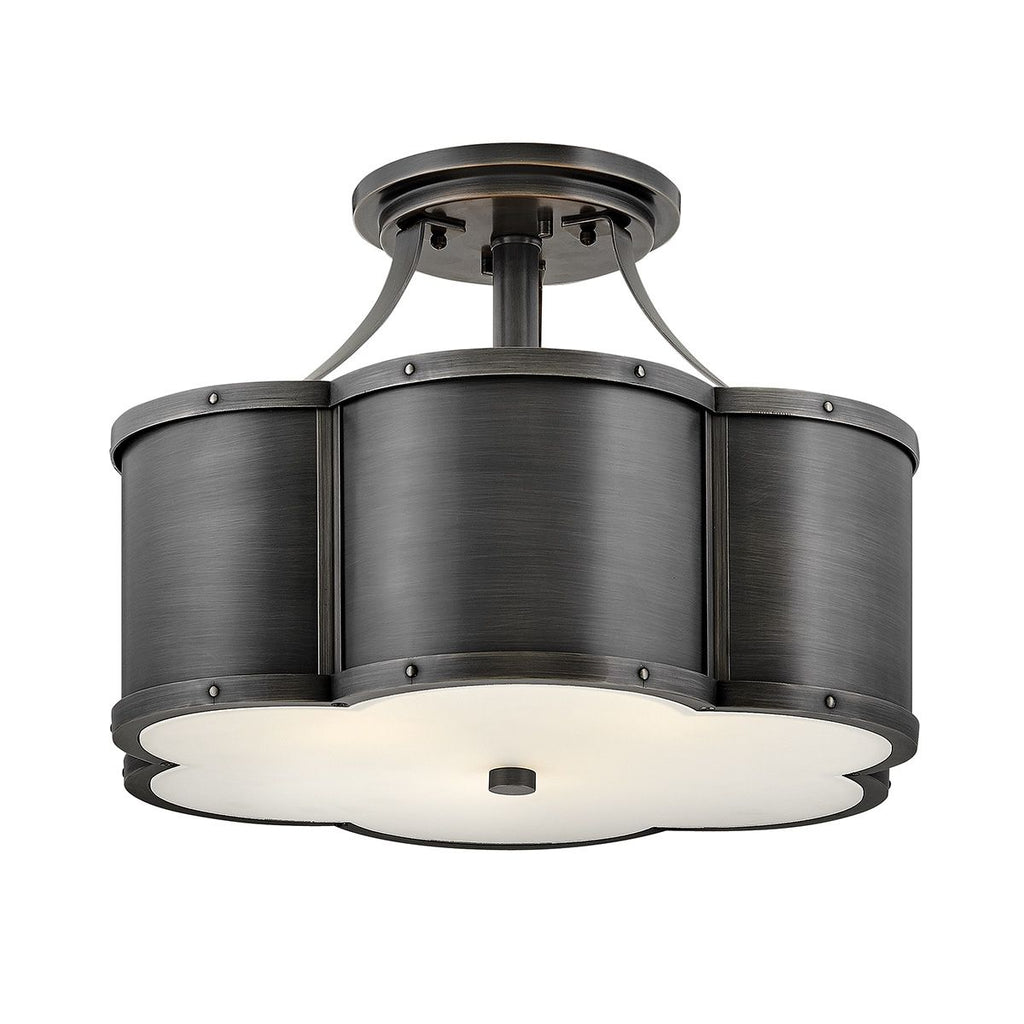 QN-CHANCE-SF-M-BLB Chance 3 Light Medium Semi-Flush Blackened Brass