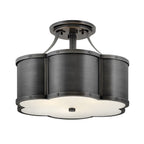 QN-CHANCE-SF-M-BLB Chance 3 Light Medium Semi-Flush Blackened Brass