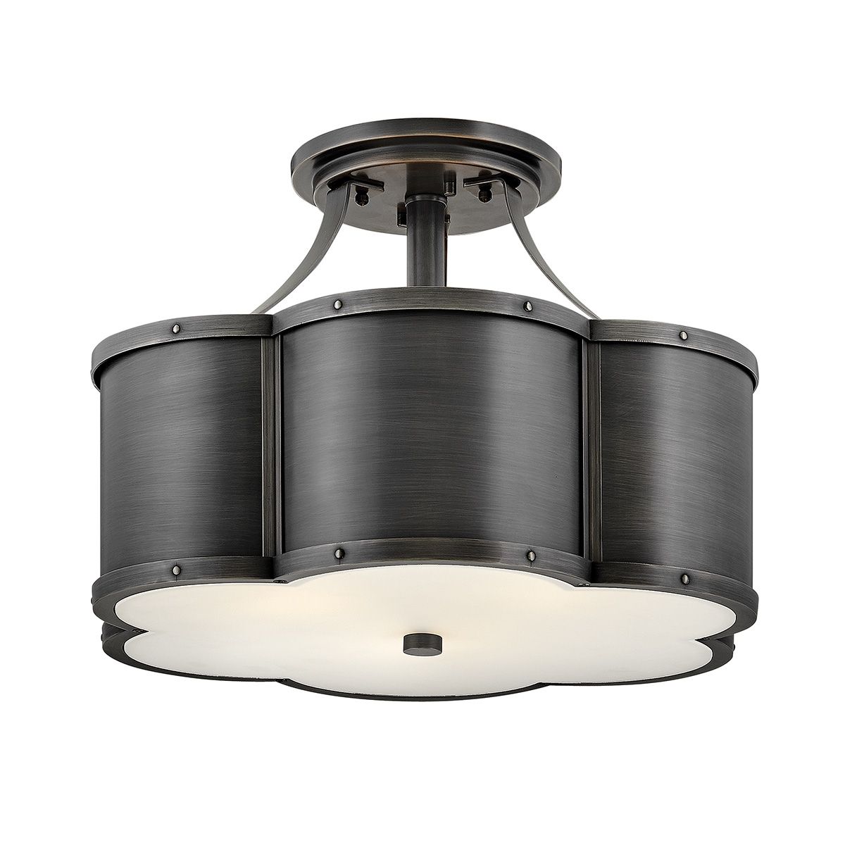 QN-CHANCE-SF-M-BLB Chance 3 Light Medium Semi-Flush Blackened Brass