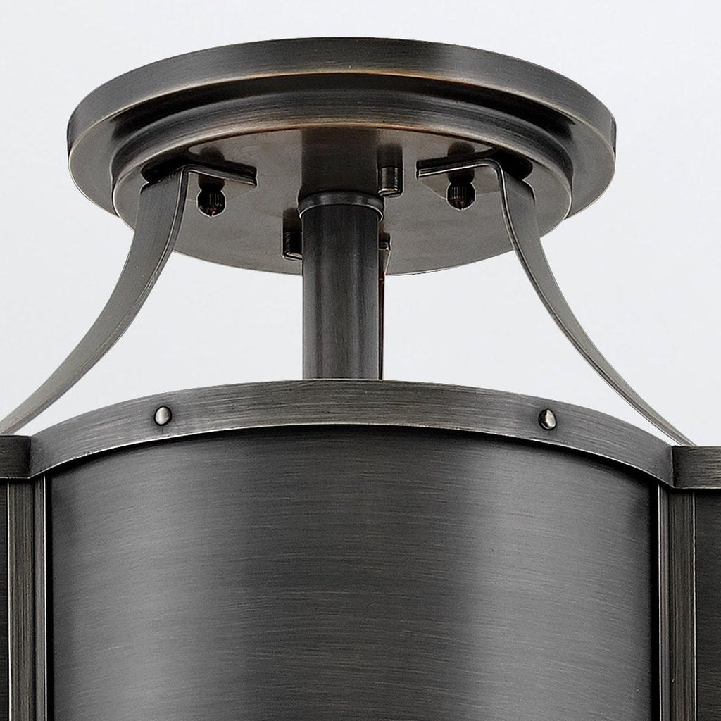 QN-CHANCE-SF-M-BLB Chance 3 Light Medium Semi-Flush Blackened Brass