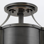 QN-CHANCE-SF-M-BLB Chance 3 Light Medium Semi-Flush Blackened Brass