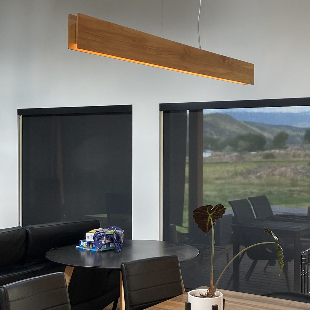 QN-CLEAN-LED-LP-127-TEAK Clean LED Pendant Teak