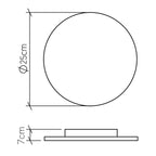 QN-CLEAN-LED-WB-25-TEAK Clean LED Wall Light Teak