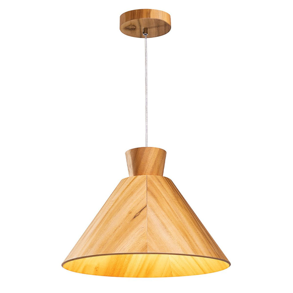 QN-CONICAL-P-M-TEAK Conical Pendant Light Teak