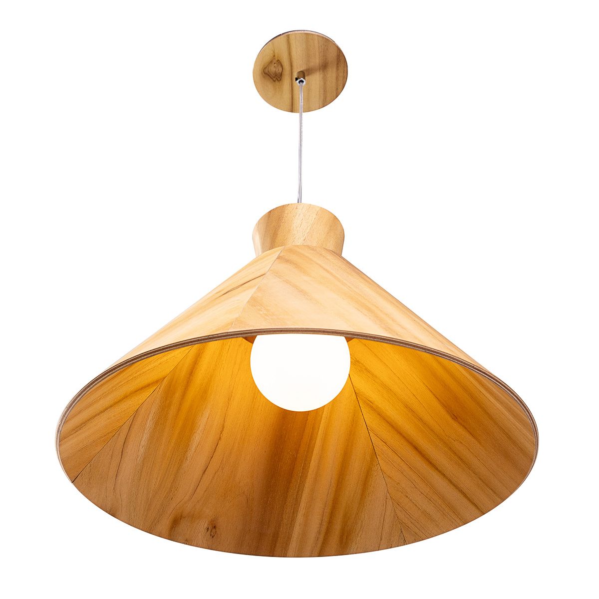 QN-CONICAL-P-M-TEAK Conical Pendant Light Teak