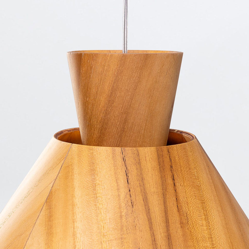 QN-CONICAL-P-M-TEAK Conical Pendant Light Teak