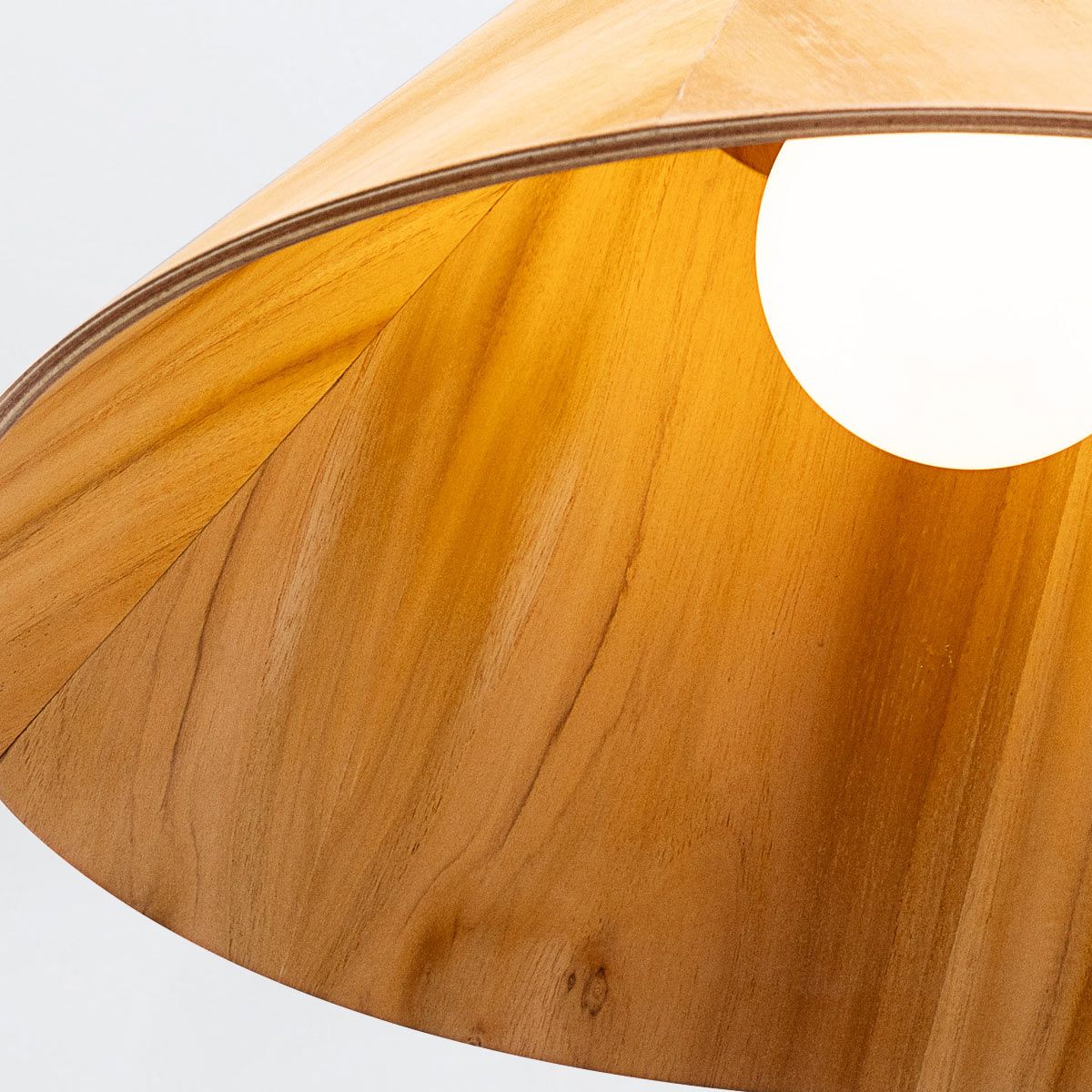 QN-CONICAL-P-M-TEAK Conical Pendant Light Teak