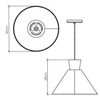 QN-CONICAL-P-M-TEAK Conical Pendant Light Teak