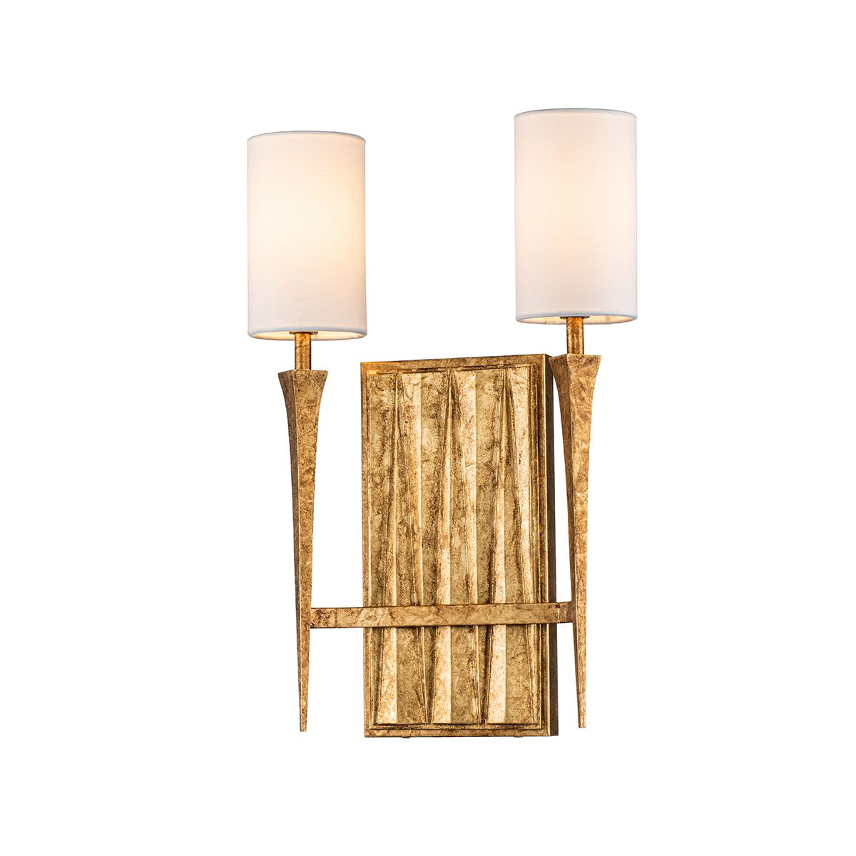 QN-CREST-2WB-DG Crest 2 Light Wall Light Gold Leaf