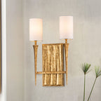 QN-CREST-2WB-DG Crest 2 Light Wall Light Gold Leaf