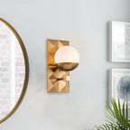 QN-DECO-1WB-AB-O Deco Bathroom 1 Light Wall Light Laquered Gold