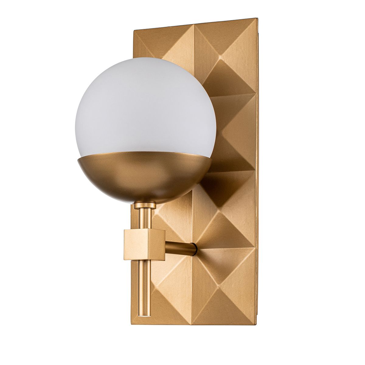 QN-DECO-1WB-AB-O Deco Bathroom 1 Light Wall Light Laquered Gold
