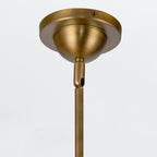 QN-DORAL-P-M-BK Doral 2 Light Pendant Matte Black/Vintage Brass