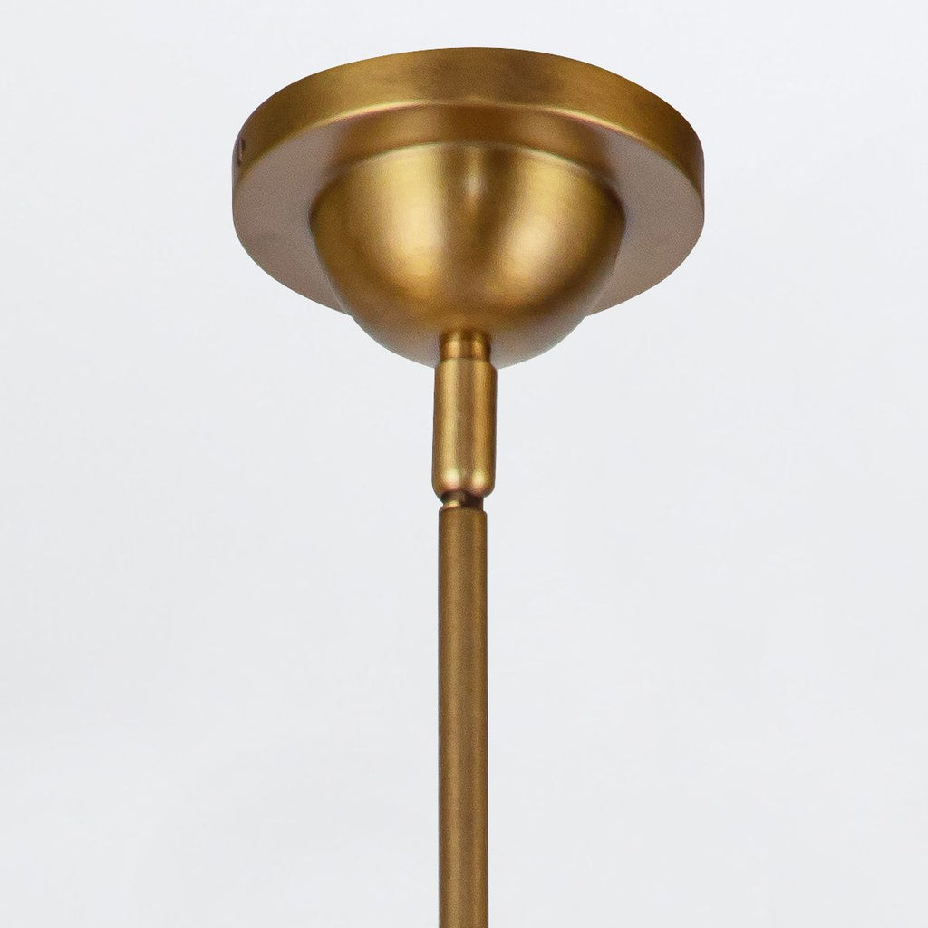 QN-DORAL-P-M-WHT Doral 2 Light Pendant Matte White/Vintage Brass
