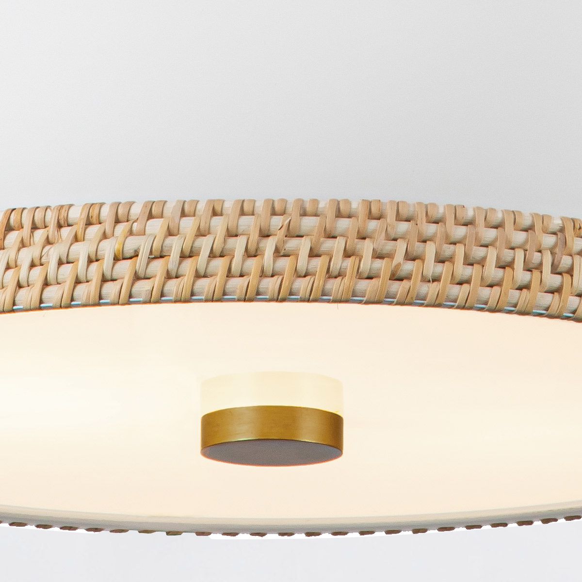 QN-DORAL-P-M-WHT Doral 2 Light Pendant Matte White/Vintage Brass