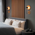 QN-DOT-WB1-TEAK Dot Wall Light Teak