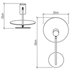 QN-DOT-WB1-TEAK Dot Wall Light Teak