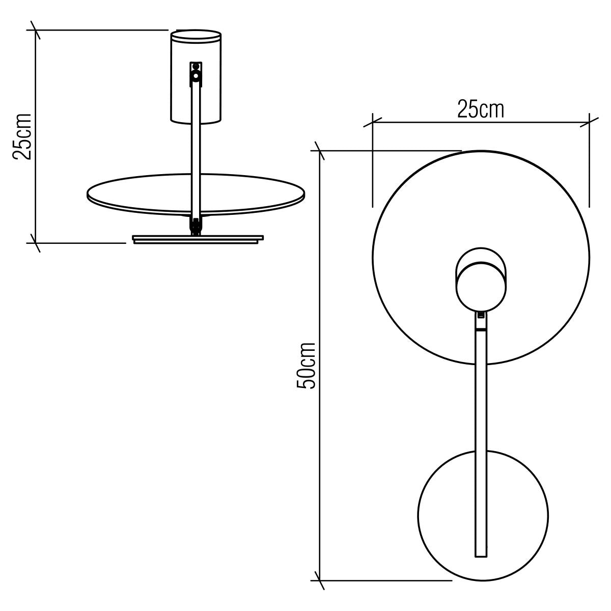 QN-DOT-WB1-TEAK Dot Wall Light Teak