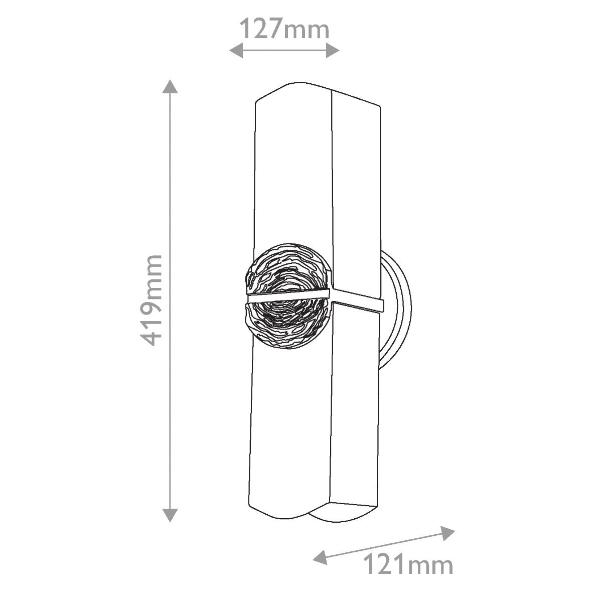 QN-ELAN-2WB-DG-OPAL Elan 2 Light Wall Light Gold Leaf