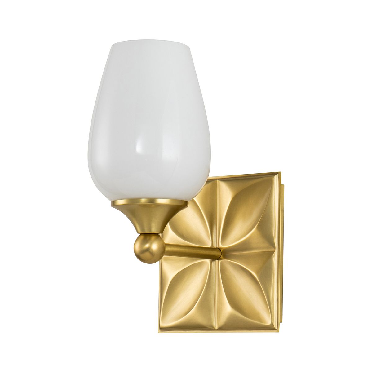 QN-EPSILON-1WB-AB-O Epsilon Bathroom 1 Light Wall Light Aged Brass