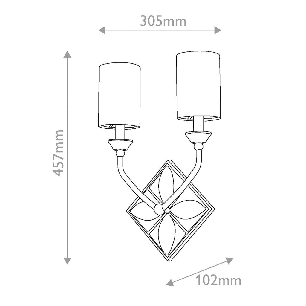 QN-EPSILON-2WB-AB Epsilon 2 Light Wall Light Aged Brass