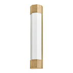 QN-FACET-LED3-HB-BATH Facet Bathroom Large LED Wall Light Heritage Brass