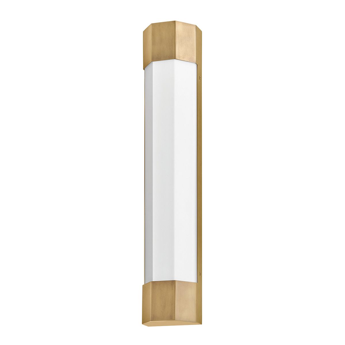 QN-FACET-LED3-HB-BATH Facet Bathroom Large LED Wall Light Heritage Brass