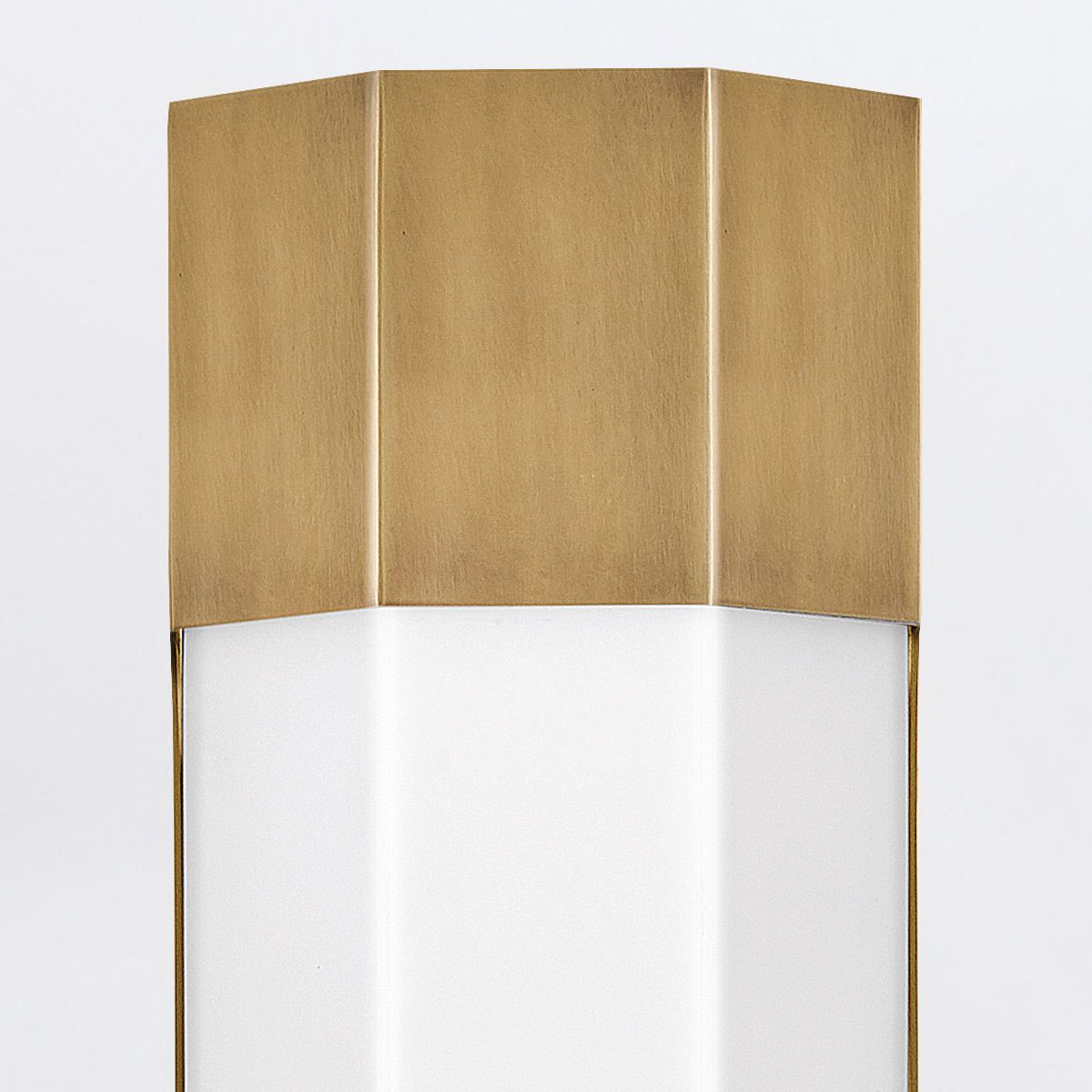 QN-FACET-LED3-HB-BATH Facet Bathroom Large LED Wall Light Heritage Brass