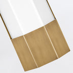 QN-FACET-LED3-HB-BATH Facet Bathroom Large LED Wall Light Heritage Brass