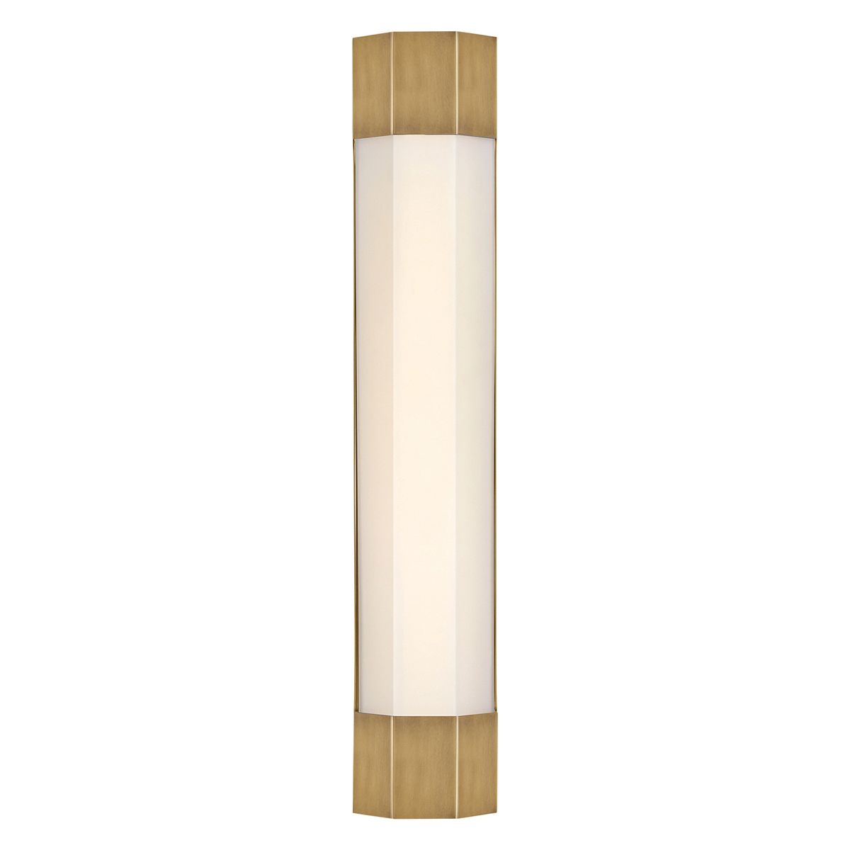 QN-FACET-LED3-HB-BATH Facet Bathroom Large LED Wall Light Heritage Brass